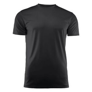 Printer RED Mens Run Active T-Shirt / Black